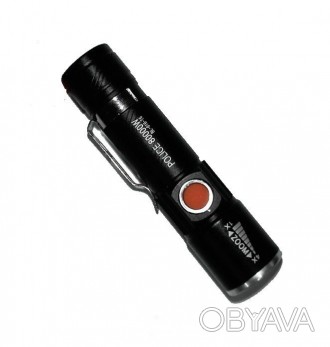  Тактический фонарик на аккумуляторе USB Police BL-616-T6 Police BL-616-T6— свет. . фото 1