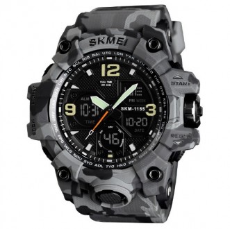 
Спортивные мужские часы SKMEI
 Характеристики:
Материал корпуса - метал+пластик. . фото 2