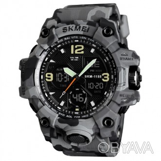 
Спортивные мужские часы SKMEI
 Характеристики:
Материал корпуса - метал+пластик. . фото 1