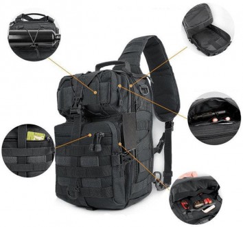Описание Сумки-рюкзака тактической военной A92 800D, черной
Сумка-рюкзак тактиче. . фото 7