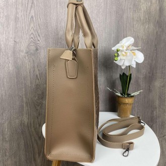Замшевая женская сумка рептилия на плечо, качественная сумочка с ручками в стиле. . фото 6