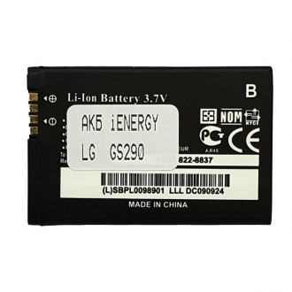 Акумулятор iENERGY LG GS290 (IP-430N) (900 mAh). Бородянка. фото 1 Акумулятор iENERGY LG GS290 (IP-430N) (900 mAh). Бородянка. фото 1