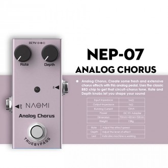 Гитарная педаль эффектов хорус Naomi Analog chorus для электрогитары гитары
Каче. . фото 3