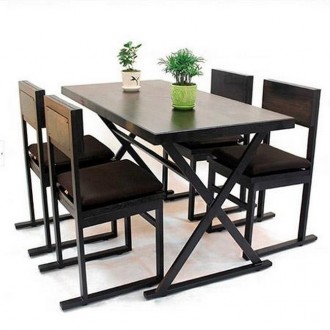 Стіл + 4 крісла в стилі LOFT (NS-2063). Київ. фото 1 Стіл + 4 крісла в стилі LOFT (NS-2063). Київ. фото 1