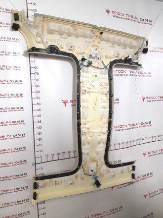 Облицовка потолка NEW ALCANTARA CREAM Tesla model X 1053921-07-J. В сборе с пров. . фото 3