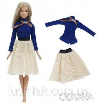 Костюм юбка и синяя водолазка для куклы Барби
В магазине luck-lak.prom.ua предст. . фото 1