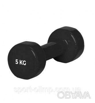 Гантель PowerPlay 4125 виниловая 5 кг Черная
Назначение: для занятий фитнесом до. . фото 1