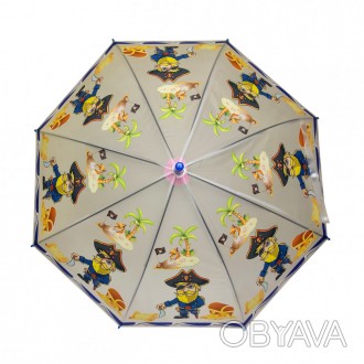 Полуавтоматический зонт-трость подарит ребенку радость и веселье от прогулки даж. . фото 1