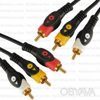 Шнур соединительный предназначен для передачи аналогового аудиосигнала или видео. . фото 1