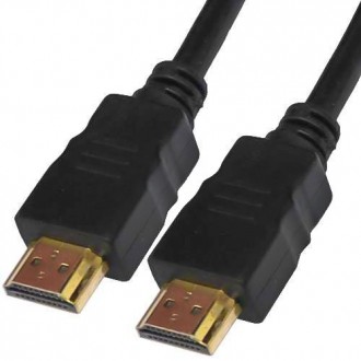 Шнур HDMI, штекер - штекер, Vers-1.4, О6мм, "позолочений", 1.5 м, чорний
 Шнур H. . фото 2
