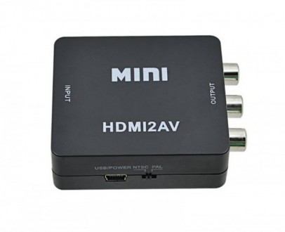 Конвертер MINI HDMI в AV (гн.HDMI (IN)- 3гн.RCA(OUT))
 Конвертер HDMI to AV допо. . фото 3