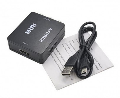 Конвертер MINI HDMI в AV (гн.HDMI (IN)- 3гн.RCA(OUT))
 Конвертер HDMI to AV допо. . фото 2