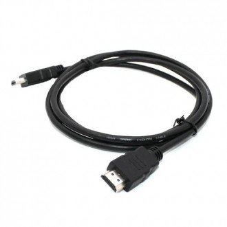 Шнур HDMI, штекер - штекер, Vers-1.4, О6мм, 0.8 м, чорний
 HDMI 1.3 0.8 M
 Шнур . . фото 3