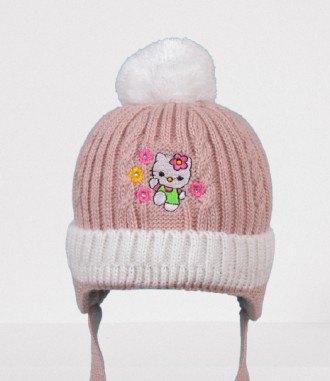 Очень красивая зимняя шапка на малышек "Китти" сочетает в себе два критерия: кач. . фото 3
