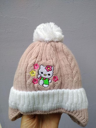 Очень красивая зимняя шапка на малышек "Китти" сочетает в себе два критерия: кач. . фото 2