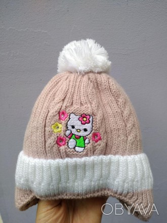 Очень красивая зимняя шапка на малышек "Китти" сочетает в себе два критерия: кач. . фото 1