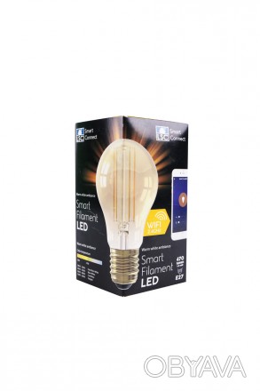 Умная LED лампочка, Яркость 470 Lm, 2700K, 5,5 Вт, 220-240V, Классическая, цокол. . фото 1