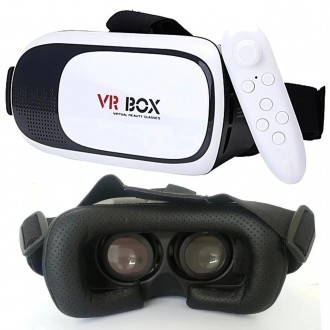 Очки виртуальной реальности с пультом управления для телефона шлем 3d vr box 2.0. . фото 3
