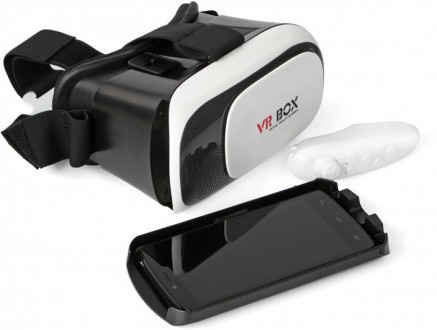Очки виртуальной реальности с пультом управления для телефона шлем 3d vr box 2.0. . фото 5