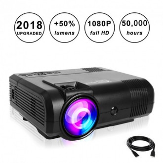 Мультимедийный проектор Multimedia Led Projector L8 Wifi FULL HD (Черный). Порта. . фото 5