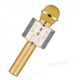 Беспроводной микрофон караоке bluetooth WS858 Karaoke Gold
Беспроводной караоке . . фото 2