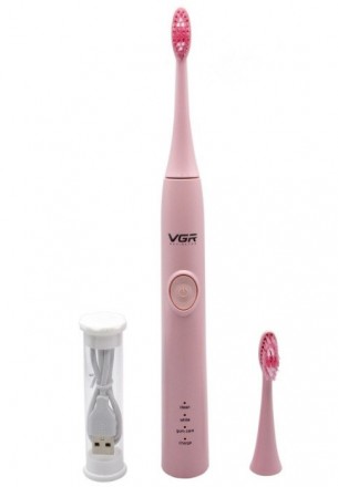 Описание Зубной щетки аккумуляторной VGR V-806 USB, розовой
Зубная щетка аккумул. . фото 5