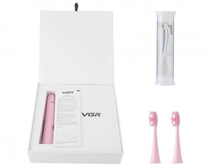 Описание Зубной щетки аккумуляторной VGR V-806 USB, розовой
Зубная щетка аккумул. . фото 4