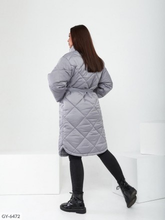 
Женское теплое зимнее стеганое пальто Батал
Код 015879
Пальто с поясом
Ткань ст. . фото 3