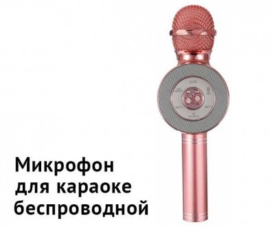 Оригинальный беспроводной караоке микрофон с встроенным динамиком WS-669 - это н. . фото 3