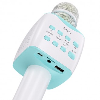 Описание Микрофона беспроводного HOCO BK5, бело-синего
Микрофон HOCO BK5 имеет с. . фото 4