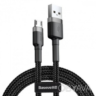 Кабель BASEUS CAMKLF-BG1 Cafule USB-Micro USB 2.4A, 1м, черный
Кабель BASEUS CAM. . фото 1