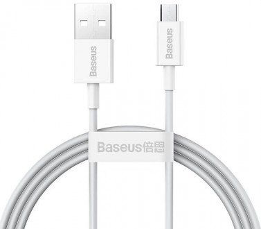 Описание Кабеля BASEUS CAMYS-02 Superior USB-Micro USB 1m, 2A, белого
Кабель BAS. . фото 2