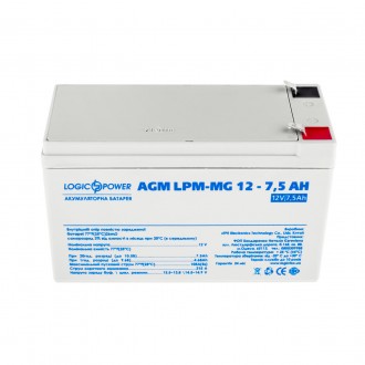 Описание аккумулятора LogicPower AGM LPM-MG 12 - 7.5 AH
Аккумулятор мультигелевы. . фото 2