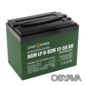 Описание тягового аккумулятора AGM LogicPower LP 6-DZM-50
Тяговый Аккумулятор LP. . фото 1