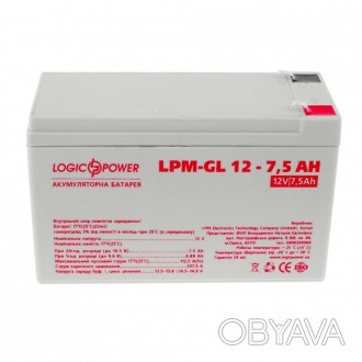 Описание аккумулятора LogicPower LPM-GL 12 - 7.5 AH
Аккумулятор гелевый LPM-GL 1. . фото 1