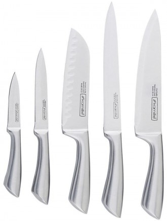 Набор столовых ножей Steel 5 кухонных ножей на акриловой подставке. 
 Все ножи н. . фото 3