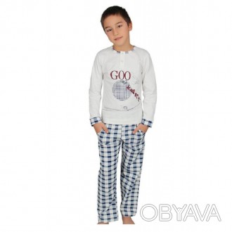 Пижама для мальчика Арт. 9076-239 Кремова
Склад: 95% бавовна 5% еластан
Розміри:. . фото 1