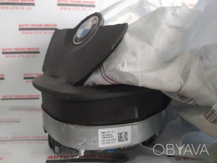 Подушка безопасности водителя (AirBag) на BMW 5
(под восстановление) 
 Код запча. . фото 1