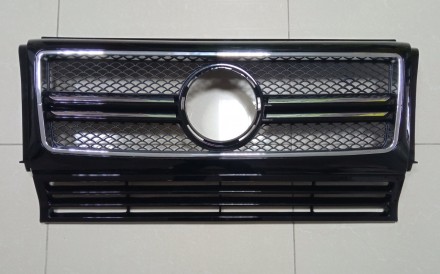 Черная решетка радиатора в стиле AMG G63 / G65 на Mercedes G-Class W463 Гелендва. . фото 2