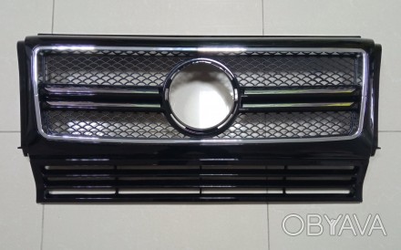 Черная решетка радиатора в стиле AMG G63 / G65 на Mercedes G-Class W463 Гелендва. . фото 1