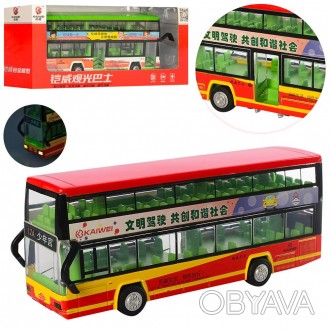 Автобус MS1606A (24шт) инер-й, 22см, муз,зв,св, 2вида, бат(таб), в кор-ке, 29,5-. . фото 1