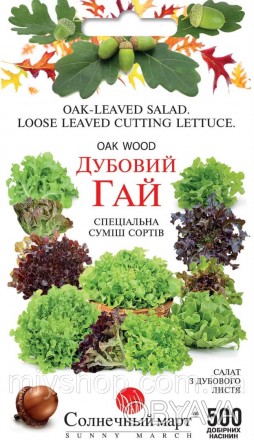 Авторська суміш вишуканих салатів з дубовим листям, різних за формою, кольором і. . фото 1