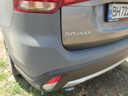 Накладка заднего бампера нижняя Mitsubishi Outlander.(Мицубиси Аутлендер) 2012-2. . фото 6