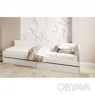 Односпальная кровать с основанием под матрас изготовлена из красивого, современн. . фото 1