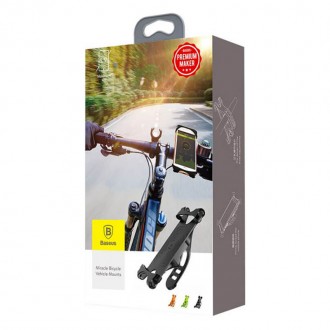 Вело-мото тримач для смартфона Baseus Miracle Bicycle Vehicle Mounts є велосипед. . фото 10