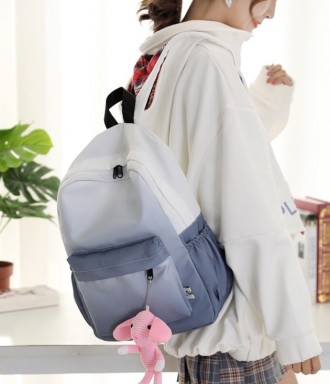 Стильний рюкзак Омбре Кішка виконаний з якісного матеріалу.
Має 2 відділення: од. . фото 3