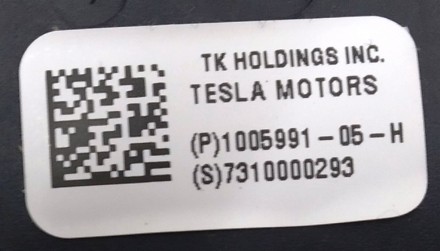 Замок ремня безопасности пассажирского сиденья BLK Tesla model S, model S REST, . . фото 4