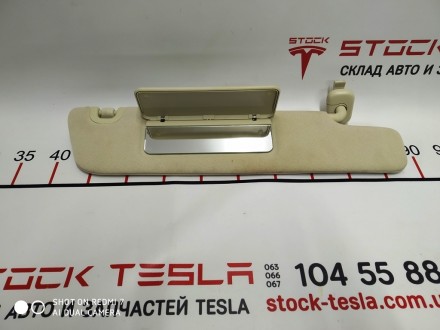 Козырек солнцезащитный правый TEXTILE на электрокар Tesla. Важный элемент внутре. . фото 2