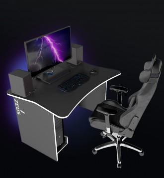 Игровой стол ТМ ZEUS «ALT-1»!
Недорогой геймерский стол с эргономичными свойства. . фото 5