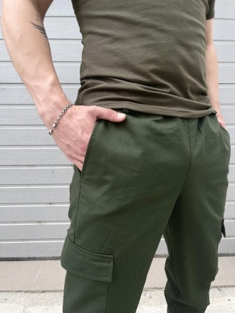 
Легкі штани із міцної якісної тканини (ріп стоп).- У виробі 4 кишені (2 прорізн. . фото 14